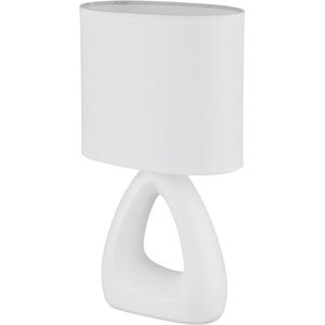 Φωτιστικό επιτραπέζιο GLOBO TRIANGLE, 1 x E14, 40W, λευκό, κεραμικό, 17 x 10 x 30 cm