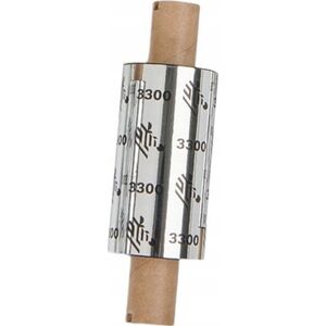 zebra Wax/Resin Ribbon, 84mmx74m (3.31inx242ft), 3300| Standard, 12mm (0.5in) core, 12/box