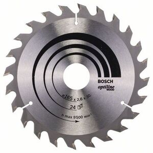 Bosch Tarcza pilarska Optiline Wood 165x30x2,6mm 24z - 2608640602