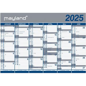 Γιγαντοημερολόγιο 2x6 μηνών χαρτί σωλήνας 2025