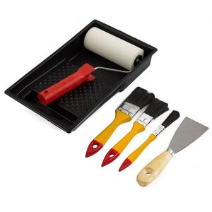 TRAY+3 BRUSH+SPATULA+ROLLER SET OKKO