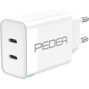 PEDEA Schnellladegerät Dual PD 40 Watt USB Typ C/C, weiß