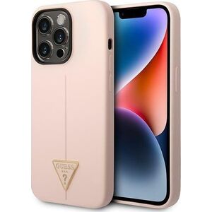 Guess Guess Silicone Triangle Logo - Etui iPhone 14 Pro Max (różowy)