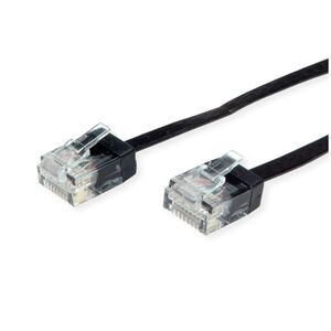 ROLINE Traveller UTP Patch Cord, Cat.6A (Class EA), πολύ επίπεδο, μαύρο, 0,5 m