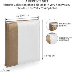 Άλμπουμ Victoria Collection B 10x15/200M Lux, πράσινο χρυσό