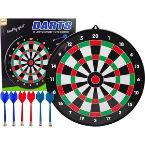 LeanToys Tarcza Dart z Rzutkami Magnetycznymi 6 Sztuk