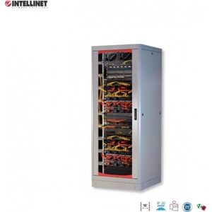 Szafa stojąca, zmontowana Intellinet 42U, 600x800, Rack 19'', szklane drzwi, szara