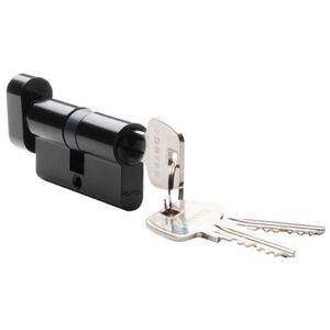Κύλινδρος κλειδώματος FORTEX 4ME, 30 x 30 mm, 3 κλειδιά, μαύρο.