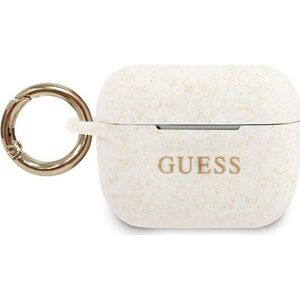 Guess Etui ochronne GUACAPSILGLWH Silicone Glitter do AirPods Pro białe
