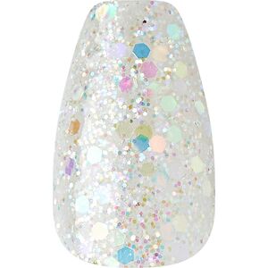 Kiss KISS Sztuczne paznokcie na klej Gel Fantasy Dreamdust, Mood Dust, White, Short Coffin