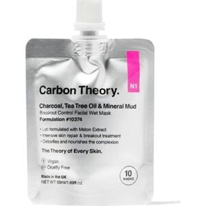 LaQ Carbon Theory Charcoal,Tea Tree Oil & Mineral Mud Maseczka błotna z minerałami do cery z niedoskonałościami