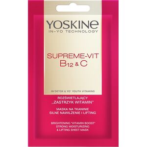DAX YOSKINE Supreme-Vit B12&C Maska na tkaninie Silne nawilżenie i lifting