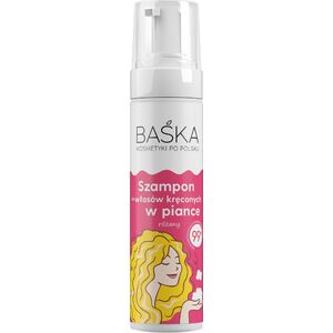Solverx BAŚKA Szampon do włosów kręconych w piance - różany 200 ml
