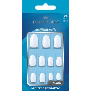 Top Choice TOP CHOICE Sztuczne paznokcie mleczne migdałki