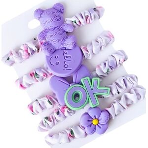 Gumki - frotki do włosów typu "scrunchie" (G126) - 1op.-5szt