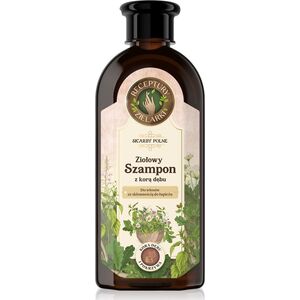 Receptury Zielarki Skarby Polne ziołowy szampon z korą dębu do włosów ze skłonnością do łupieżu 350ml
