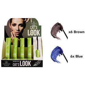 Constance Carroll Zestaw-mascara 12 x cat`s (6xblue + 6xbrown)