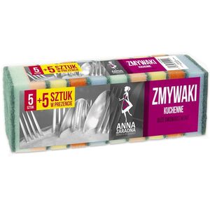 ANNA ZARADNA Zmywaki kuchenne duże - dwustronne 1 op.-10szt (5+5 gratis)