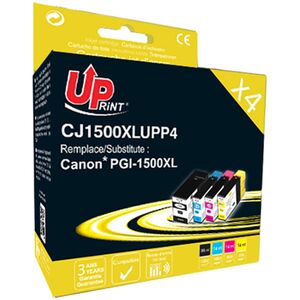 UPrint kompatybilny ink / tusz z PGI 1500XL, C-1500XL BK/C/M/Y PACK 4, 1xblack/1xcyan/1xmagenta/1xyellow, 36+3x14ml, high capacity