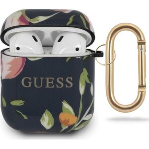 Guess Etui ochronne GUACA2TPUBKFL03 Flower Collection N3 do AirPods 1 czarne