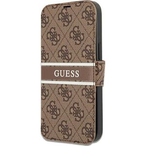 Guess Guess GUBKP13L4GDBR iPhone 13 Pro / 13 6,1" brązowy/brown book 4G Stripe