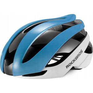 RockBros Kask rowerowy uniwersalny regulowany rozmiar M niebiesko-biały ROCKBROS