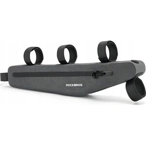 RockBros Długa sztywna torba rowerowa wodoodporna mocowany do ramy 1.5L szara ROCKBROS
