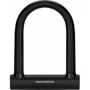 RockBros Zapięcie rowerowe U-Lock wzmacniany zamek na klucz - czarne ROCKBROS