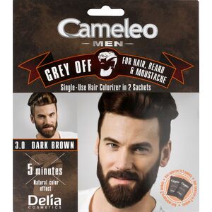 Delia Cosmetics Cameleo Men Krem do włosów,brody i wąsów nr 3.0 dark brown