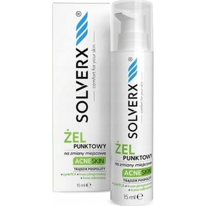 Solverx SOLVERX Acne Skin Żel punktowy na zmiany miejscowe - przeciwtrądzikowy 15ml