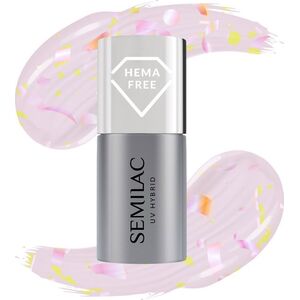 Semilac SEMILAC Top do lakierów hybrydowych No Wipe Matte - Peach Galaxy (HEMA free) 7ml