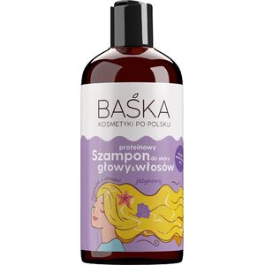 Baśka Kosmetyki po polsku proteinowy szampon do skóry głowy i włosów-jeżynowy 500ml