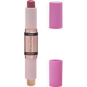 Makeup Revolution Blush & Highlight Stick Róż i Rozświetlacz w sztyfcie 4g Mauve Glow (04)