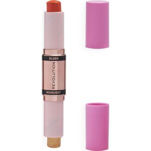 Makeup Revolution Blush & Highlight Stick Róż i Rozświetlacz w sztyfcie 4g Coral Dew (02)