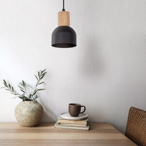 Φωτιστικό κρεμαστό TK Lighting Cairo 4894 1x15W E27 μαύρο/ξύλινο