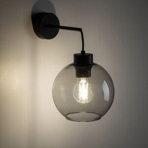 TK Lighting Cubus 10243 απλίκα τοίχου λάμπα 1x15W E27 γραφίτης/μαύρο