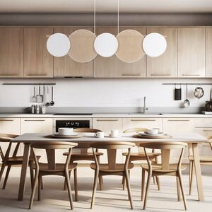 TK Lighting Pulse 4815 κρεμαστό φωτιστικό 5x15W E27 πεύκο/λευκό