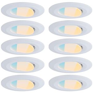 Σετ ενσωματωμένων φωτιστικών CALLA LED 10x5W 430lm στρογγυλό ρυθμιζόμενο 3000/4000/6500K IP65 230V λευκό ματ