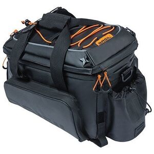 Torba na bagażnik BASIL MILES TARPAULIN TRUNKBAG XL PRO 9-36L, 100% wodoodporna black orange (bez płytki mocującej) (NEW 2024)