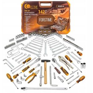 Zestaw narzędzi 142el. 1/4", 3/8" i 1/2" (6-kątnych) (4-32mm)