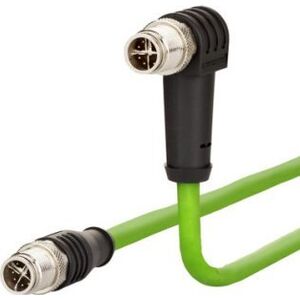 Metz Kabel połączeniowy METZ CONNECT M12 męski-M12 męski, 8-stykowy, kodowany X, z hakiem prostym, 1 m