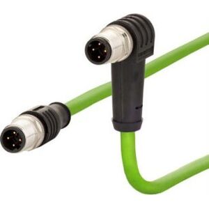 Metz METZ CONNECT kabel połączeniowy M12 męski-M12 męski, 4-biegunowy z kodem D, hakowy, 10 m