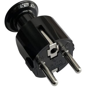 Wtyczka prosta Uni-Schuko 16A, 230V, czarna, 24 sztuki