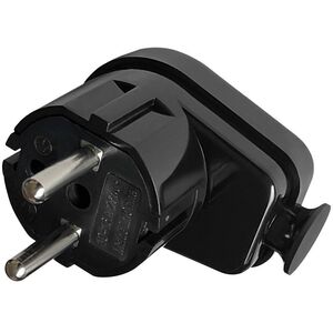 Wtyczka kątowa Uni-Schuko 16A, 230V, czarna, 24 sztuki