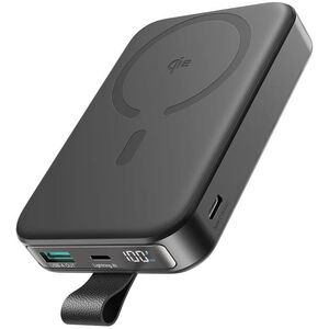 Magnetyczny bezprzewodowy power bank Joyroom JR-PBM11 22.5W z podstawką (czarny)