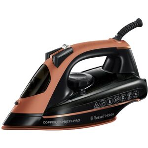 Russell Hobbs Copper Express, Dry & Steam iron, 150 g/min, Black, Copper, 0.315 L, 2600 W, 220-240 V