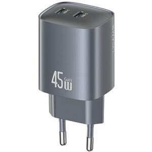 Ładowarka sieciowa USAMS CC305 T66 45W GaN 2xUSB-C tarnish