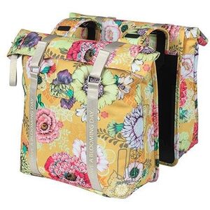 Διπλή τσάντα για σχάρα BASIL BLOOM FIELD DOUBLE PANNIER BAG 28-35L, Universal Bridge System, honey yellow (NEW)