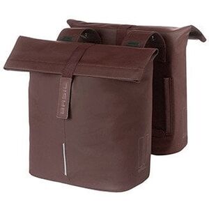 Διπλή τσάντα πόλης BASIL CITY DOUBLE PANNIER BAG 28-32L, Universal Bridge System, roasted brown (NEW)