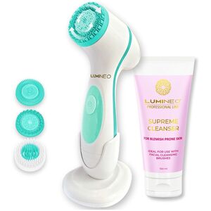 Επαγγελματική σειρά LUMINEO Szczoteczka do twarzy Brush turkusowa + Καθαριστικό τζελ Lumineo για ακνεϊκό και προβληματικό δέρμα 100 ml